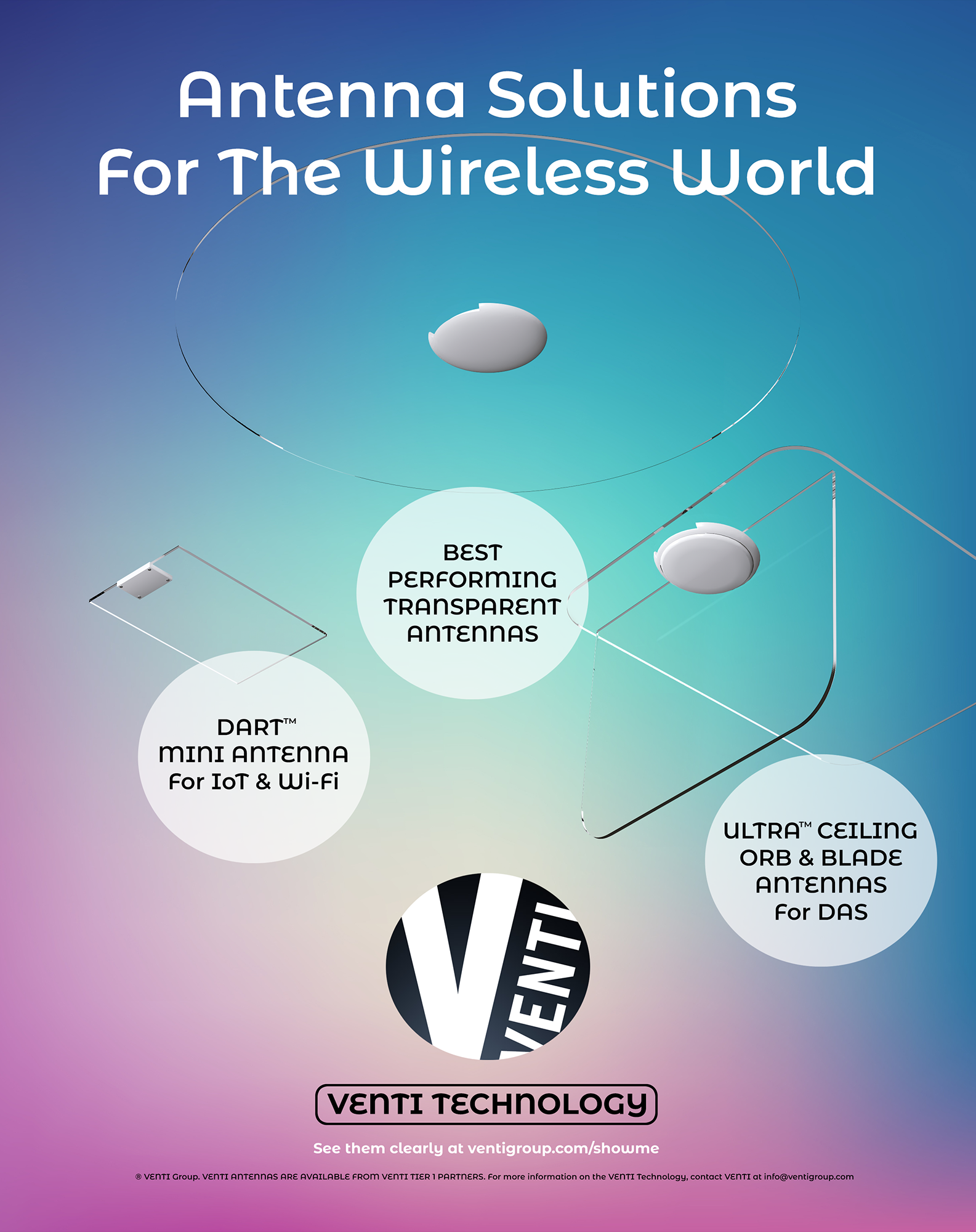 The VENTI Transparent DAS, IoT & Wi-Fi Antenna Collection